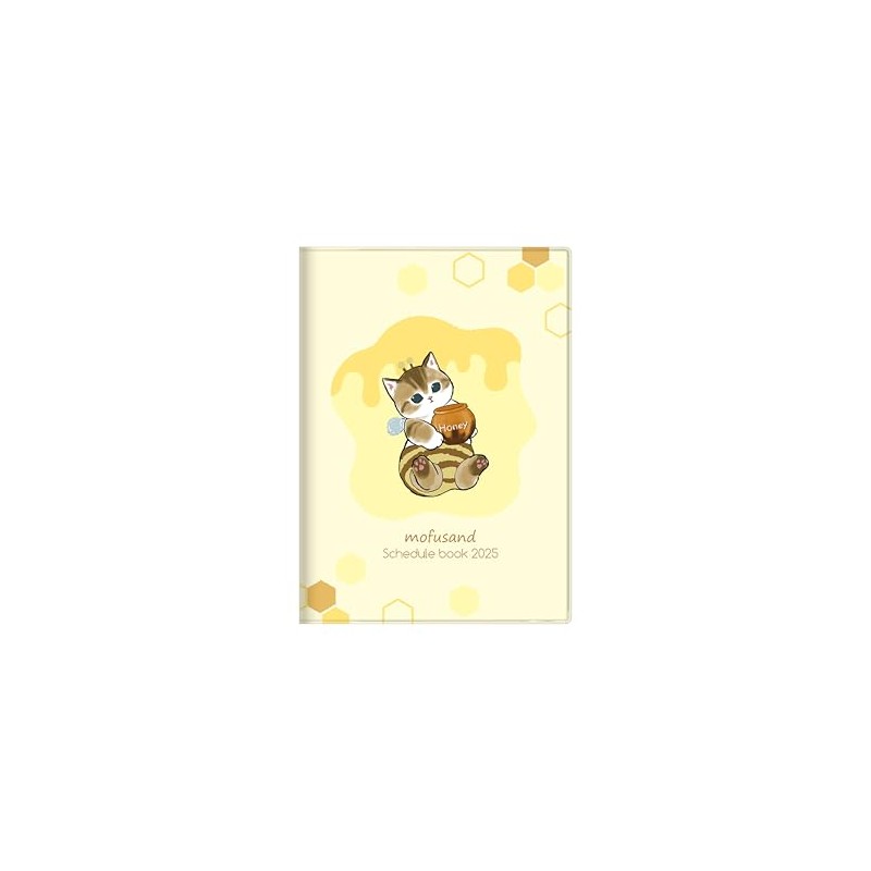 Sunstar Stationery mofusand 2025 Monthly Notebook, B6, Bee Nyan, S2958058