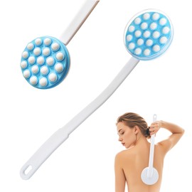 JJHREI Lotion Applicator for Back - Back Lotion Applicator for Women Men Elderly - Curved Long Handle Easy Reach Self Apply Body Cream,Sunscreen,Moisturizer