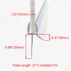 Cozylkx Frameless Shower Door Bottom Seal with Drip Rail 1/2"