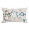 WENIANRU Blue Quote Let It Snow Snowflakes White Snowman Winter