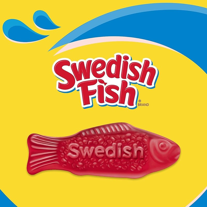 Swedish Fish Grab-And-Go Candy Snacks In Reception Box, 240-Pieces/box