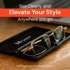 Microvision Flat Folding Reading Glasses, Gold Frame, 1x Magnification For