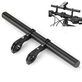 Bike Bicycle Double Handlebar Extender Extension,11.8"(30 cm) Aluminum alloy Super Long Bracket Accessories，For Bike Mounts,Extender Bars, Headlights,Light Lamp,Phone Mount,For 31.8mm/25.4mm caliber