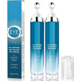 2PCS Caffeine Eye Cream, Crema De CafeíNa Para Ojos, Crema de Ojos Con Cafeína para Antienvejecimiento,ojeras, bolsas, hinchazón, Mejora la piel de los ojos y reafirmante facial