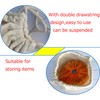 Lontenrea 8 Pcs 25x30cm Drawstring Cotton Muslin Bags Reusable Storage