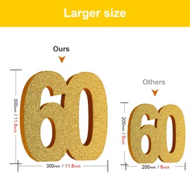 Usongshine 60th Birthday Party Decorations Anniversary 60th Centerpiece Table Decorations for Men Women(30 * 30 * 3cm)