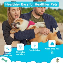 6 Inch Long Cotton Swabs for Pet Grooming - 100pcs Bamboo Ear Cleaning Q Tips for Dogs & Cats - Large Cotton Buds with 1.57 Inch Cotton Head for Ears - Eco-Friendly Pet Ear Swabs