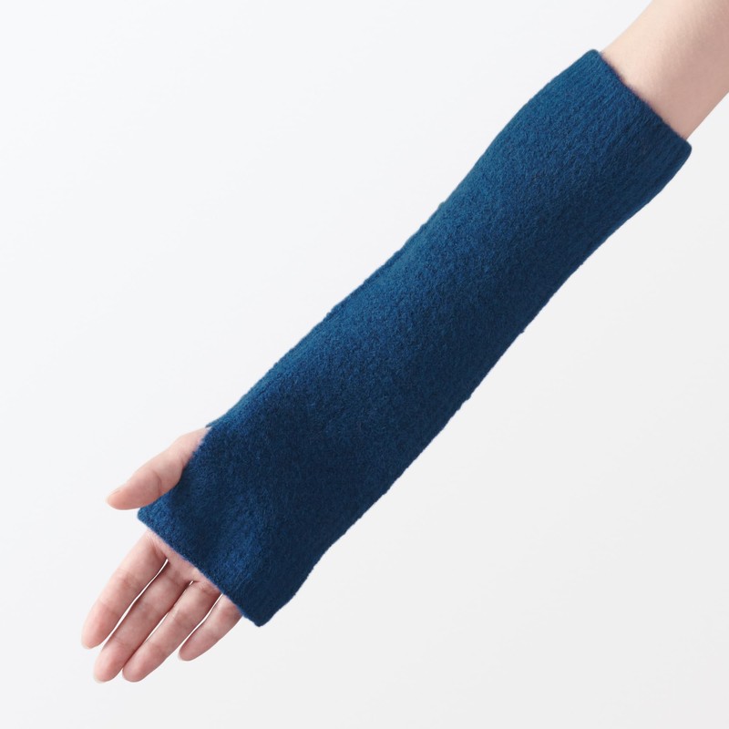 MUJI DC0D5A3A Unisex Adult Gloves Recycled Polyester Blend Ribbed Leg