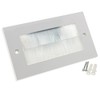 kenable White Brush Front Plate for Cable Exit / Wall