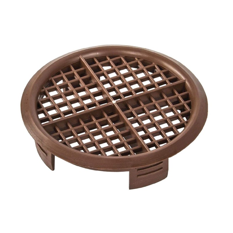 50 x Brown Plastic 70mm Round Soffit Air Vents/UPVC Push