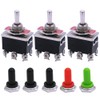 mxuteuk 3pcs Momentary Toggle Switch DPDT (ON)/OFF/(ON) Heavy Duty Rocker