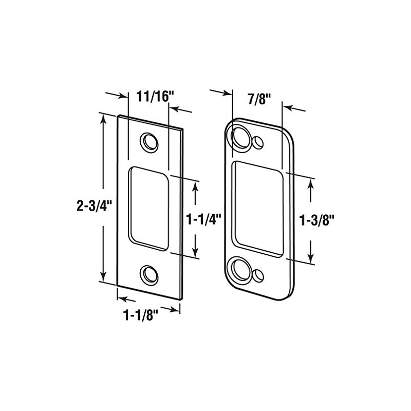 Prime-Line E 2482 11/16 x 1-1/4 In. Classic Bronze Finished