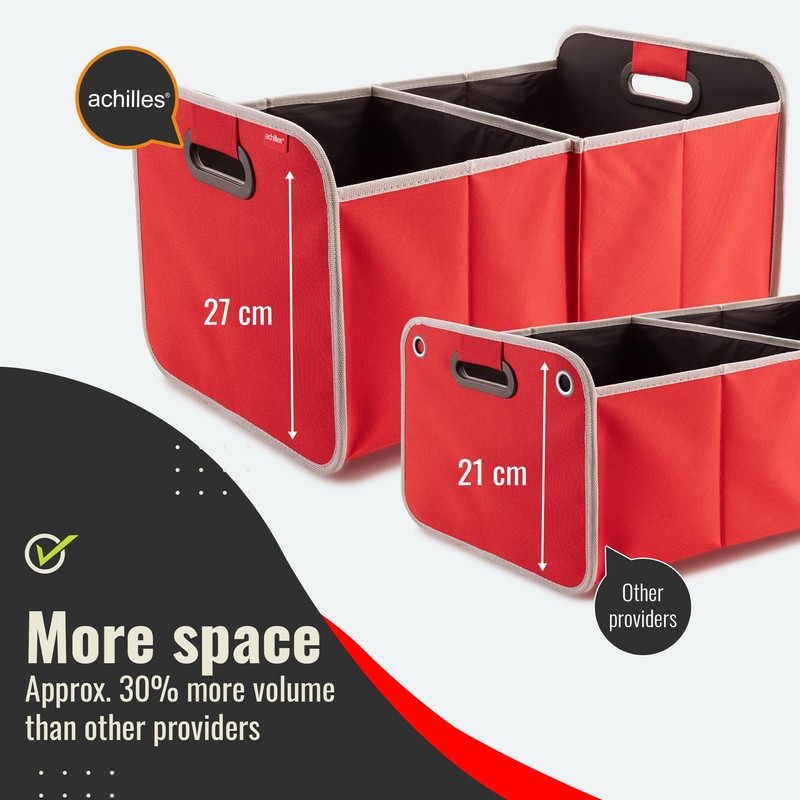 achilles Car Folding Box Xl, Foldable Trunk Bag, Shopping Organizer,