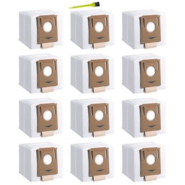 PERMUST 12 St1ck Staubsaugerbeutel f1r ECOVACS DEEBOT N8/N8 Pro/N8 Pro Plus/N8 PRO Care, OZMO T8/T8 Pure/OZMO T8+, T9/T9+/T9 AIVI, yeedi vac 2 pro/vac max/vac hybrid/yeedi vac Station, mit Reinigungsb1rste