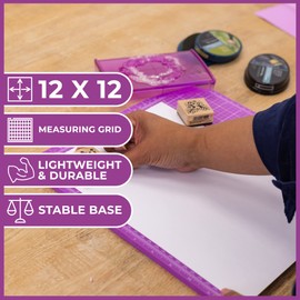 Crafter's Companion Crafter's Companion-12 x 12" Professional Stamping Mat, Purple, 12" x 12"
