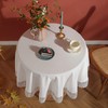 rismart Cotton Round Table Cloths Four-Season Table Cover Decor Tablecloth