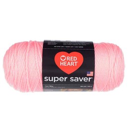 Craft County Size 4 (Medium) 100% Acrylic Fiber Yarn – Variety of Color and Pattern Options – for Crochet, Knitting, and Weaving (Petal Pink)
