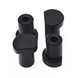 WEITARI 4pcs Bench Dogs Clamp Accessories For 3/4 Inch Woodworking Dog Hole Clamp Workbench Stoppers Aluminum Alloy(19mm) Black