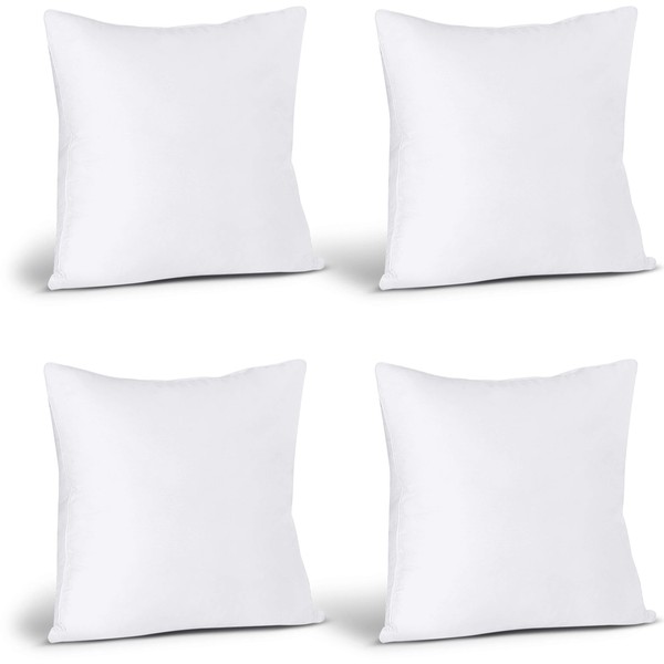 Utopia Bedding Throw Pillow Inserts (Set of 4, White), 20