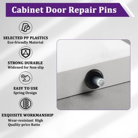 SATUY 24Pcs Cabinet Door Repair Pins, Damper Replacement Spring Loaded Repair Pins, Furniture Fittings Door Pins, Blinds Repair Pins, Black