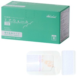 Skinix YB-216080V Airwall IV Cut Type Zero Sensory Film Dressing, 2.4 x 3.1 inches (60 x 80 mm), 100 Sheets Sterilized, Individually Packaged, Waterproof, Drip, Fixed,