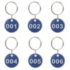 Aspire 50 PACK Metal Rim Key Tag Numbered Key Rings