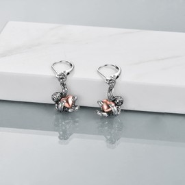 YAFEINI Sloth Gifts Earrings Sterling Silver Leverback Sloth Heart Dangle Earrings Sloth Jewellery for Women Girls Christmas Gifts, Silver