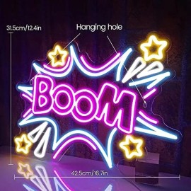 Outdoor Options Co Boom LED Light Sign Eco friendly bright