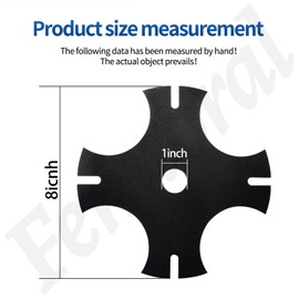 613223 Star Edger Blade (8 x 1 Center Hole) Universal for Ryobi 613223 Craftsman 85719 79240 Echo 720-237-001 St-ihl 4133-713-4101 Maruyama 216062 etc, Heavy Duty Hardened Rigid Cutting (2 PCS)