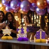 Purple and Gold Birthday Decorations – 12PCS Honeycomb Table Centerpieces