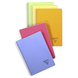 Clairefontaine Linicolor Fresh 328325C Spiral Notebook, Squared, DIN A4+, 240 x 320 mm, 50 Sheets, Assorted Colours