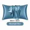 Silk-Style Pillowcase for Bedroom Bedding – Smooth Solid Color Pillow