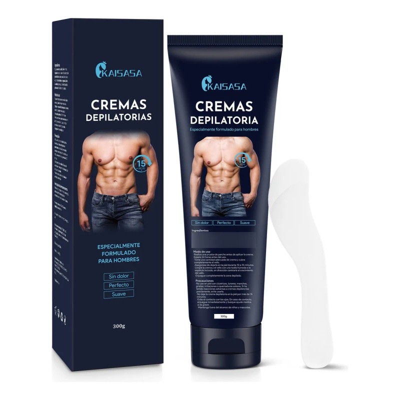 Crema Depilatoria Íntima Para Hombre Genitales 300g Espátula