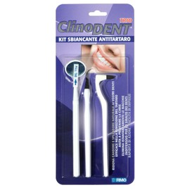 Clinodent Trio - Anti-Zahnstein-Kit mit Aufhellungs-Gummikopf, Zahnsteinhebel und Zahnstein-Spiegel