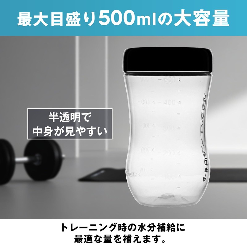 Hulk Factor Protein Shaker, Clear, 16.9 fl oz (500 ml),