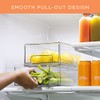 Sorbus Fridge Drawers - Clear Stackable Pull Out Refrigerator Organizer