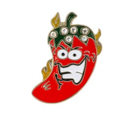 Hot Crazy Chili Pepper Golf Ball Marker- Premium Golf Ball Marker for Putting Green | Colored Golf Ball Marker for Men & Women – Ballmarker Golf Gift for Alignment & Style, 1" Wide