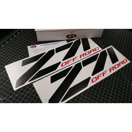 Z71 Off Road Chevy Fender Decal Tailgate Sticker 15" (Gloss Black & Red)