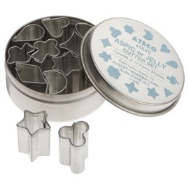 Ateco #4846 .5-Inch Aspic Jelly Mini Cutters, Set of 12 Assorted Shapes