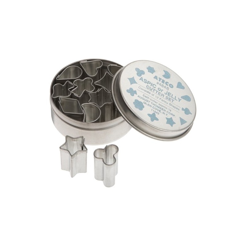 Ateco #4846 .5-Inch Aspic Jelly Mini Cutters, Set of 12