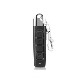 433MHz Wireless Remote Control Cloner, Universal Clone Remote Control Key with Keychain for Electric Gate, Garage Door (Black, Lock Buttons)