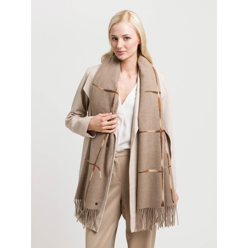 FRAAS Scarf with Checked Pattern - 195 x 65 cm