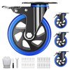 5 Inch Heavy Duty Caster Wheels 2200lbs, Swivel Casters Set