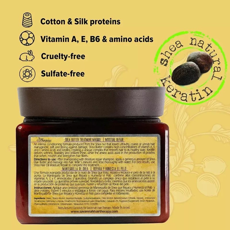 Savannah Hair Therapy Shea Butter Leave-In Cream & Treatment Masque