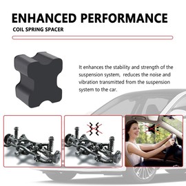 Fahgaer 6PCS Car Coil Spring Spacers, Heavy Duty Rubber Coil Spring Booster for 1Inch to 1.5Inch Coil Spring Lift