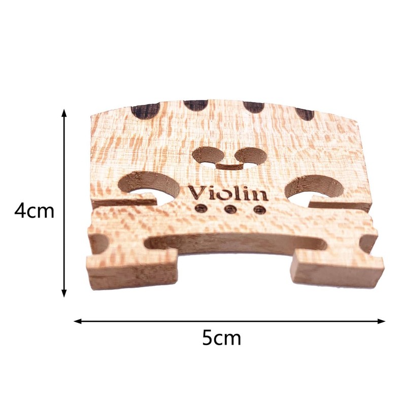 TUOREN 2pcs Violin Bridge 4/4 Full Size Fine Grade Maple