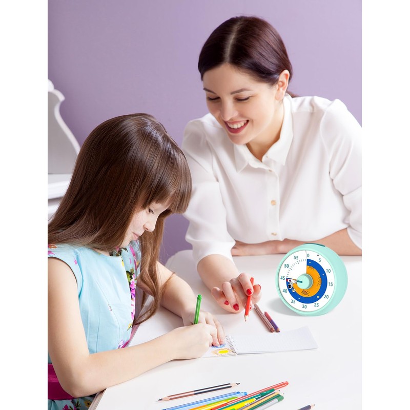 Visual Timer for Kids, 60-Minute Countdown Timer for Classroom Office