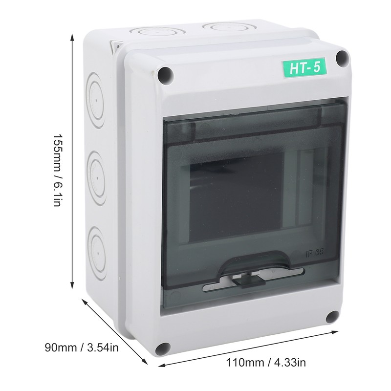 Circuit Breaker Box PC IP65 Waterproof 5 Way Transparent Cover