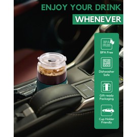 ColoVie Glass Tumbler with 3 IN 1 Lids and Glass Straws(Extra Silicone Tips), Silicone Protective Sleeve, Iced Coffee Cup, Travel Water Bottle, Soda Beer Glass Cups, Hot Tea-White 20oz 1pc