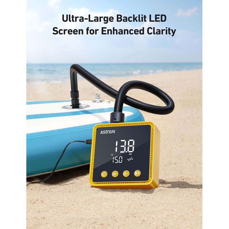 AstroAI P2 Paddle Board Pump Electric Portable,SUP Pump for Paddleboard,